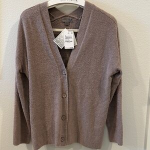 Barefoot Dreams Taupe Button-Up Cardigan